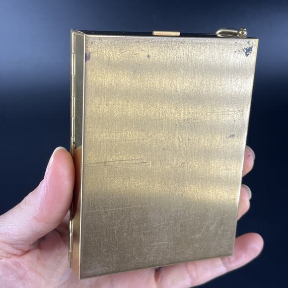 Volupte Vintage Gold Tone Swinglok Carry All Cigarette & Compact USA READ - Picture 10 of 16
